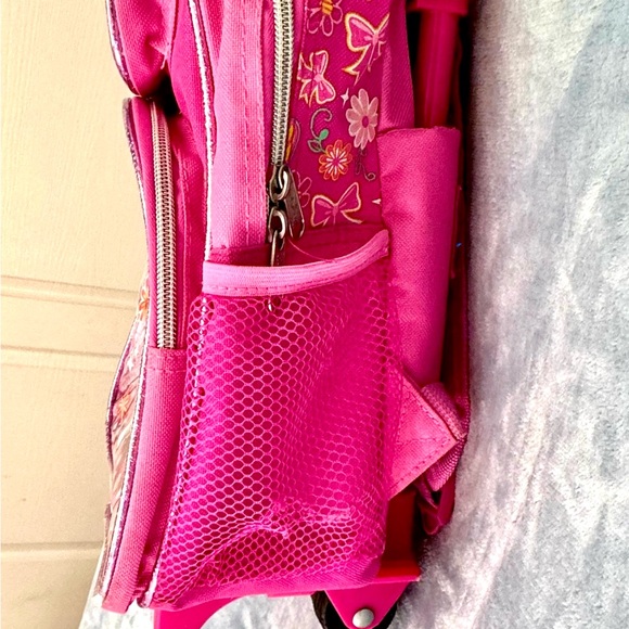 Disney Minnie Mouse small rolling backpack, hot pink, sparkly, preschool perfect - Picture 4 of 9